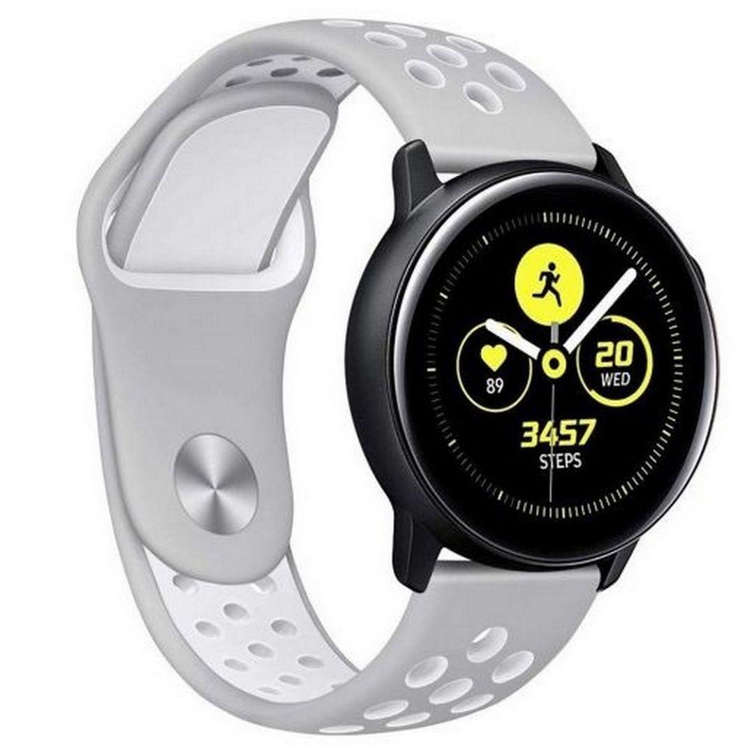 Спортивний силіконовий ремінець для Amazfit GTR 4 / GTR 3 Pro / GTR 2e / GTR 47mm, ширина 22 мм, Grey/White