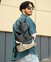 Мужской рюкзак ReneDouble серый, Вместительный рюкзак, Городской рюкзак с отделением для ноутбука