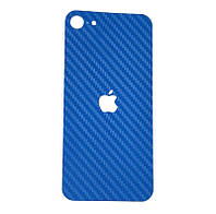 Защитная пленка наклейка на крышку телефона для Apple iPhone 5/5S/SE Carbon Blue