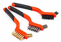 Набір щітки сталь/латунь/нейлон 80мм 3 ряди 3 штуки YATO YT-6351