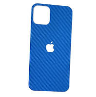Захисна плівка-наклейка на кришку телефона для Apple iPhone 12 (6.1") Carbon Blue