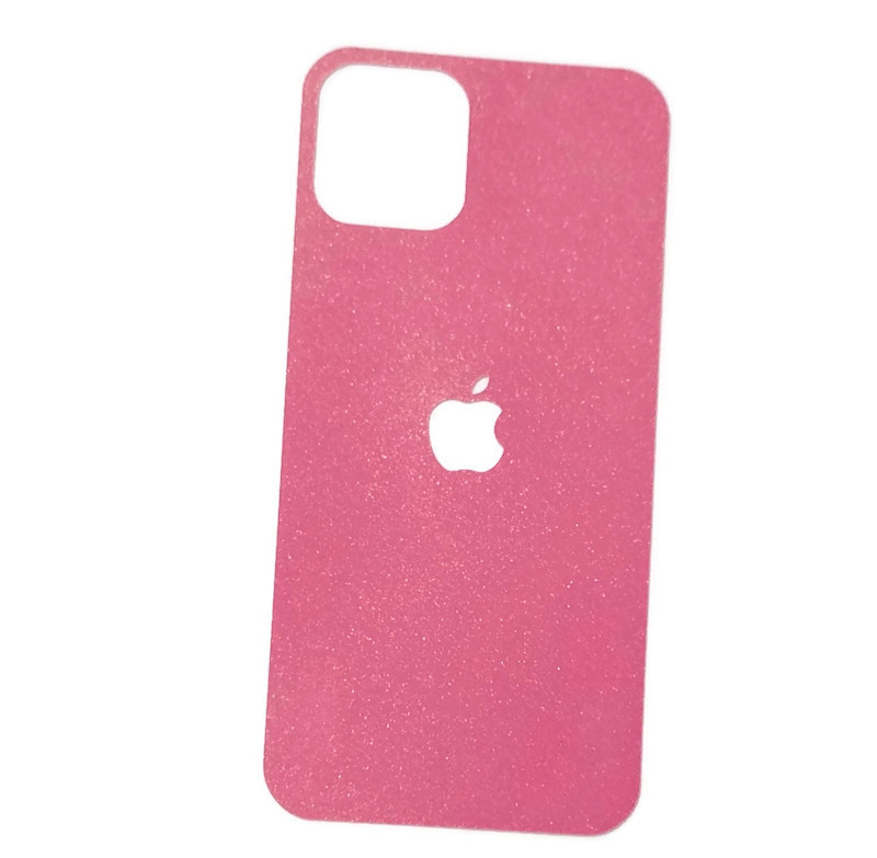 Захисна плівка-наклейка на кришку телефона для Apple iPhone 12 (6.1") Блискітки Shine Pink