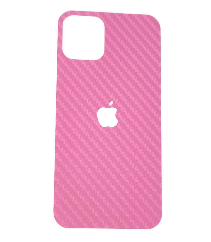 Захисна плівка-наклейка на кришку телефона для Apple iPhone 12 (6.1") Carbon Pink