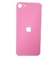 Захисна плівка-наклейка на кришку телефона для Apple iPhone 5C Carbon Pink