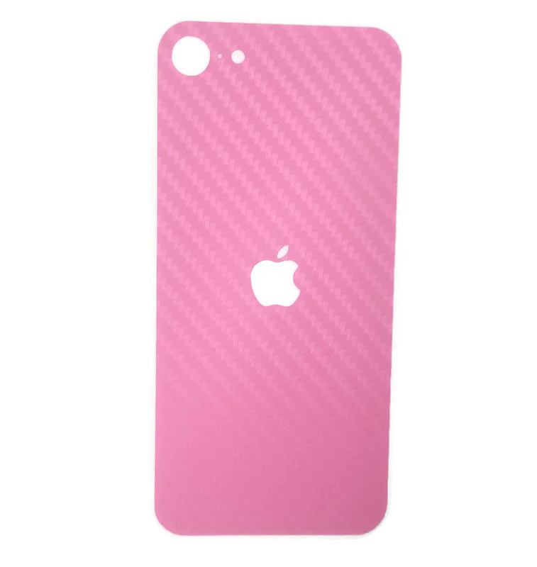 Захисна плівка-наклейка на кришку телефона для Apple iPhone SE (2020) Carbon Pink