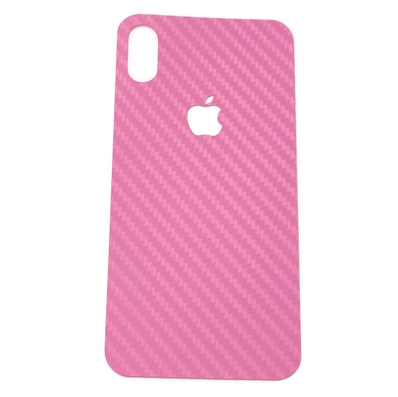 Захисна плівка-наклейка на кришку телефона для Apple iPhone X (5.8") Carbon Pink