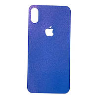 Захисна плівка-наклейка на кришку телефона для Apple iPhone X (5.8") Блискітки Shine Blue