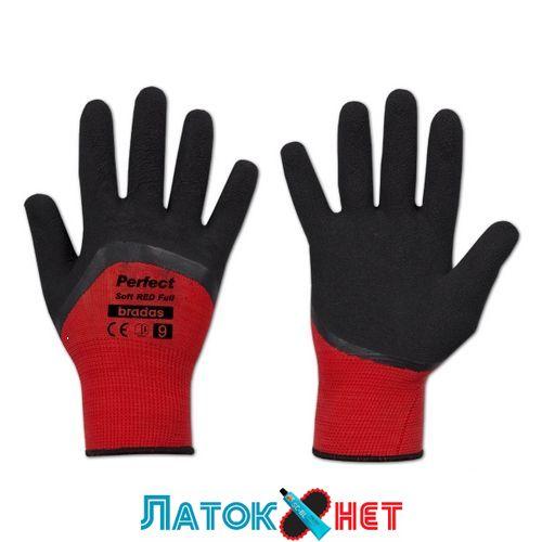 Рукавиці захисні Perfect Soft Red Full латекс розмір 8 RWPSRDF8 Bradas