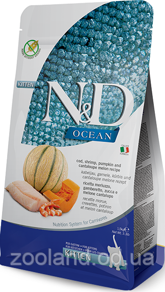 175583 Farmina N&D Ocean Kitten Треска та Гарбуз, 300 г