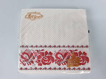 Серветка (ЗЗХЗ, 16 шт.) La Fleur Український розпис (1314) (1 пачка)