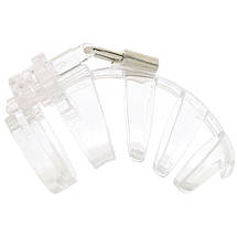 Чоловічий пояс вірності ManCage №2 Transparent 3.5 Inch, прозорий, фото 4