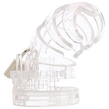 Чоловічий пояс вірності ManCage №2 Transparent 3.5 Inch, прозорий, фото 5