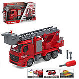 Машина-конструктор "Пожежна" з водяною помпою (бризкає водою) арт. YW 9080 B, фото 5