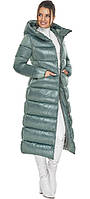 Женская тёплая куртка турмалинового цвета модель 58450