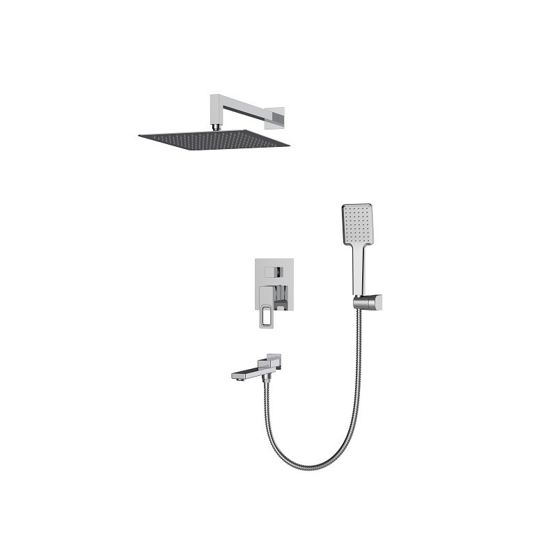 Вбудована душова система KOER KB-66009-01, хром, 3 режими, змішувач, шланг 150 см (KR3508)