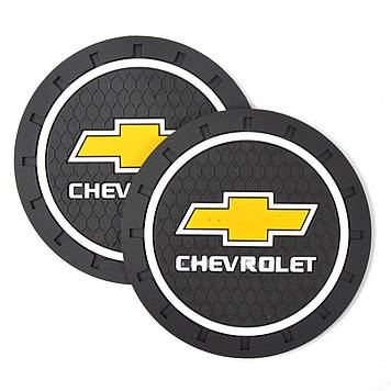 Килимки в підстаканник  Chevrolet 7см 2шт антиковзаючі