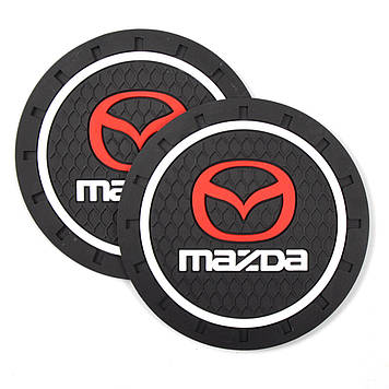 Килимки в підстаканник  Mazda 7см 2шт антиковзаючі
