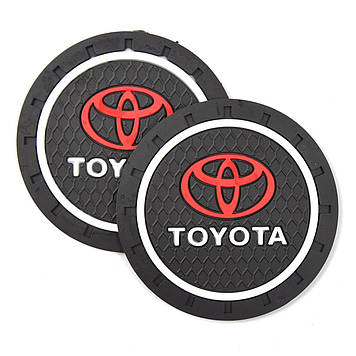 Килимки в підстаканник  Toyota 7см 2шт антиковзаючі