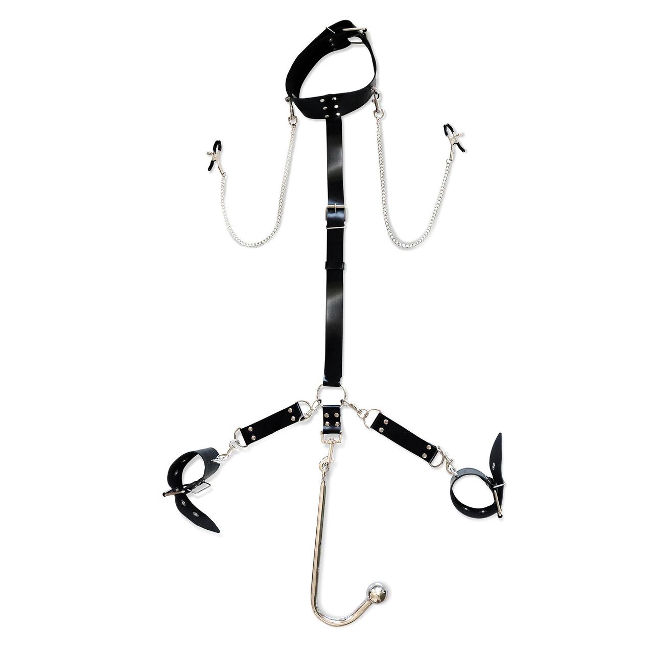 Бондажний набір з металевим анальним гаком No2 Art of Sex Beatrice Bondage set with anal hook No2, фото 1