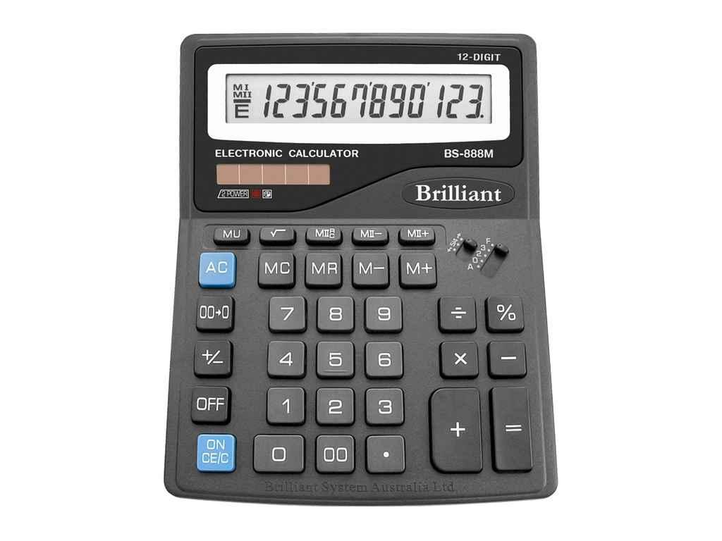 Калькулятор BS-888М 12р., 2-живл. ТМ BRILLIANT BP, фото 1