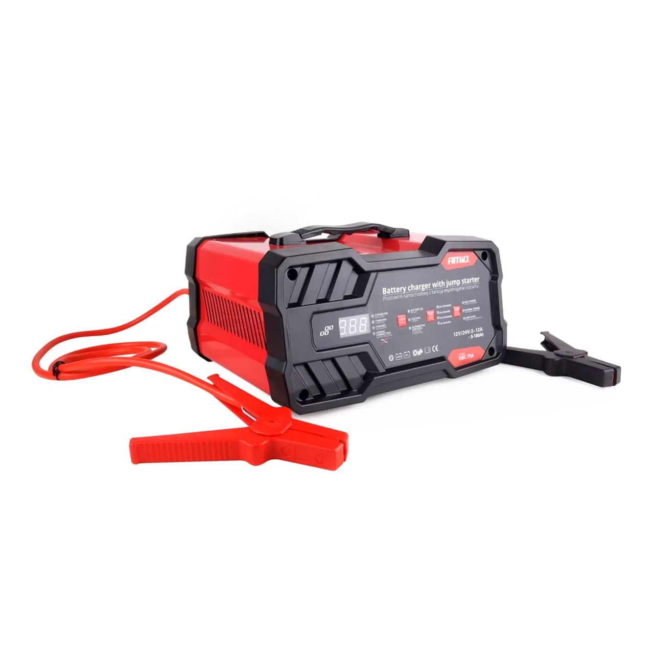 Зарядний пусковий пристрій автомобільного акумулятора AMiO DBC-75A 12A 12V/24V, фото 1