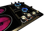 Варильна поверхня комбінована електрична склокераміка та газові конфорки Luxor SH 68 BK Німеччина, фото 2