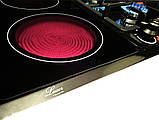 Плита комбінована газово-електрична варильна поверхня склокераміка Luxor SH 68 BK Німеччина, фото 2