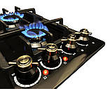Плита комбінована газово-електрична варильна поверхня склокераміка Luxor SH 68 BK Німеччина, фото 3