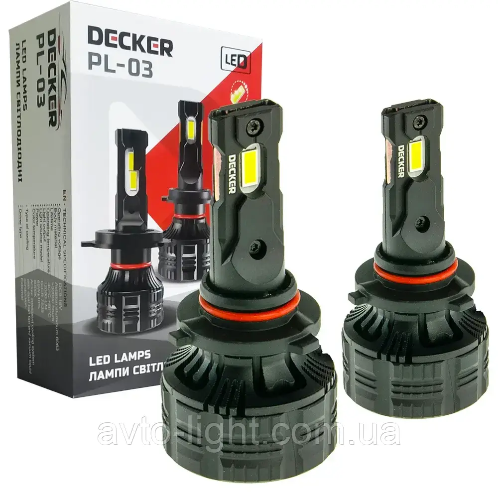 Decker LED PL-03 65W*2 12000Lm HB3/9005 LED (2шт)