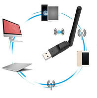 Сетевой Wi-Fi адаптер Ralink Media Tek MT7601 с антенной 2dBi и скоростью передачи до 150 Мбит/сек - 21201