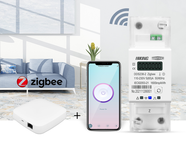 Умный счетчик энергии Hiking 65A Tuya Din Rail WIFI таймер, монитор ...