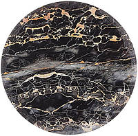 Подставка под горячее керамическая "Golden Black Marble" Ø16см на пробковой основе