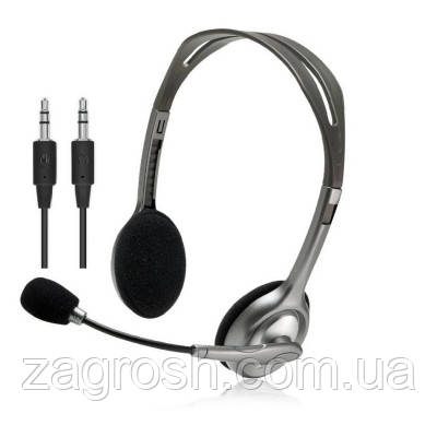 Promo Ціна! Навушники Logitech H110 Stereo Headset with 2*3pin jacks (981-000271) - тільки на ZaGrosh.com.ua, фото 1