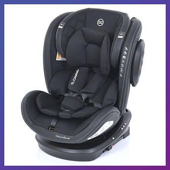 Дитяче автокрісло із системою Isofix від народження до 12 років, El Camino Evolution 360o Royal Black чорне