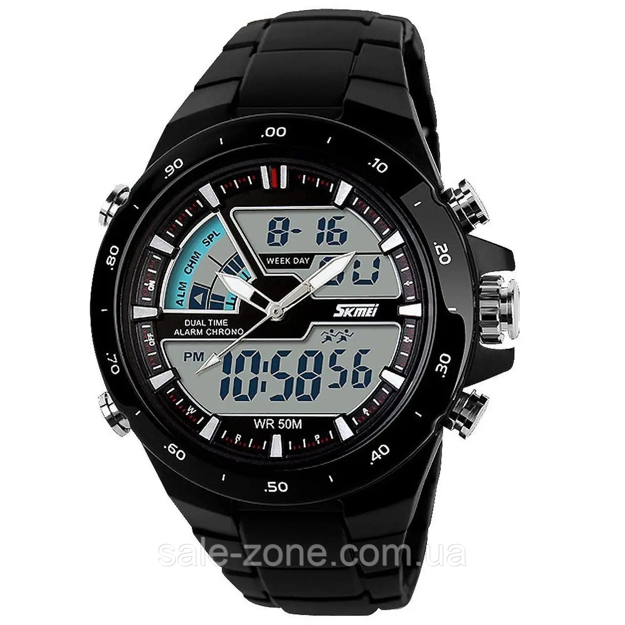 Мужские наручные часы skmei 1016 Черные - фото 1 - id-p552400579