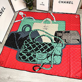 Хустка шовкова C.H.A.N.E.L з ручною підшивкою