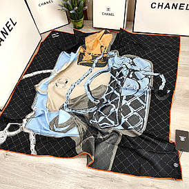 Хустка шовкова C.H.A.N.E.L з ручною підшивкою