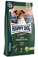 Корм для собак Хепі Дог Сенсибл Міні Монтана Happy Dog Sensible Mini Montana 4 кг з кониною та картоплею