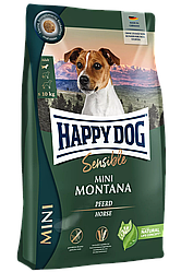 Корм для собак Хепі Дог Сенсибл Міні Монтана Happy Dog Sensible Mini Montana 4 кг з кониною та картоплею