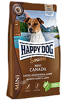 Корм для собак Хэппи Дог Сенсибл Мини Канада Happy Dog Sensible Mini Canada 800 г с лососем, ягненком,