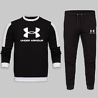 Мужской спортивный костюм осенний весенний Under Armour черный | Комплект Кофта Штаны весна осень