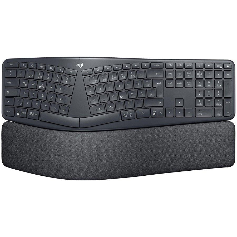 Клавіатура Logitech ERGO K860 Bluetooth/Wireless UA Black (920-010352), фото 1
