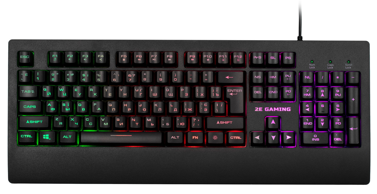 Клавіатура 2E Gaming KG330 LED USB Black (2E-KG330UBK), фото 1