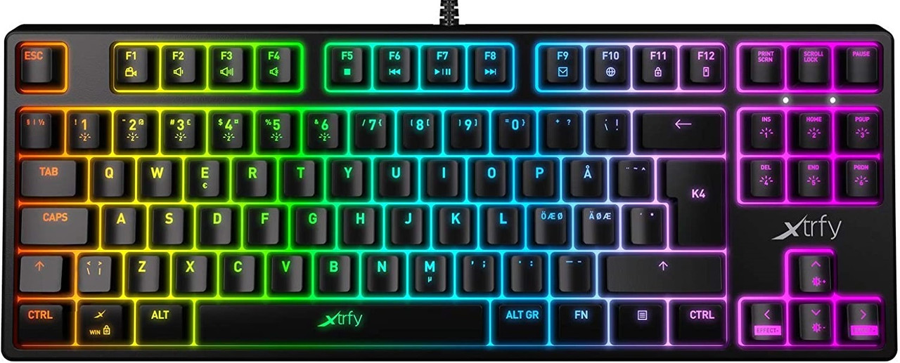 Ігрова клавіатура Xtrfy K4 TKL RGB Kailh Red RU (XG-K4-RGB-TKL-R-RUS), фото 1