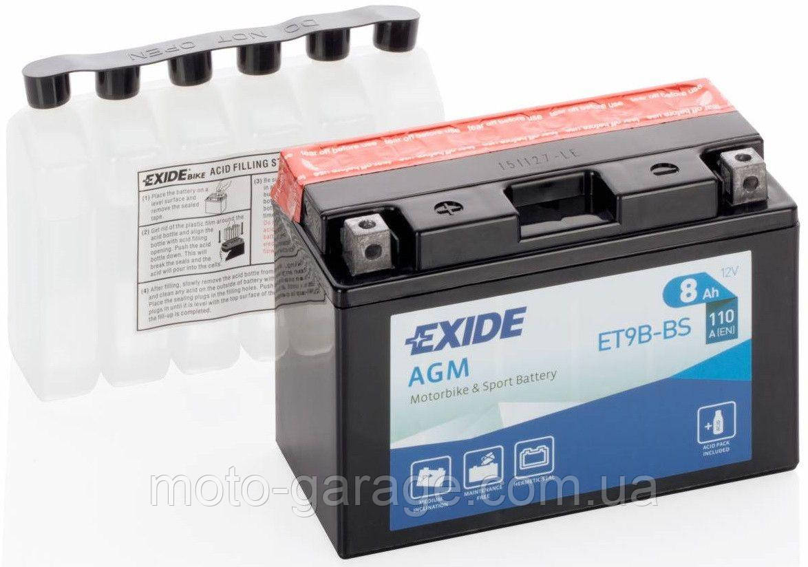 Акумулятор EXIDE YT9B-BS = ET9B-BS