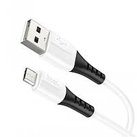 Кабель usb Hoco X82 silicone charging data cable Micro White