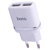 СЗУ и кабель Lightning Hoco - C12 Smart 2 USB 2.4A White