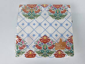 Паперова двошарова серветка (ЗЗДЗЗ, 16 шт.) La Fleur Українські мотиви 002 (1 пачка)