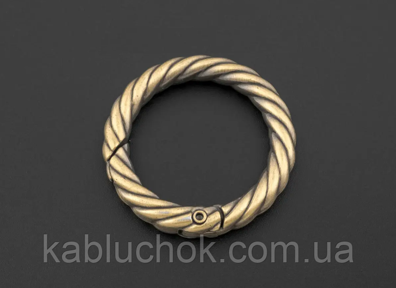 Кільце карабін для сумки 20 мм, АНТИК, фото 1