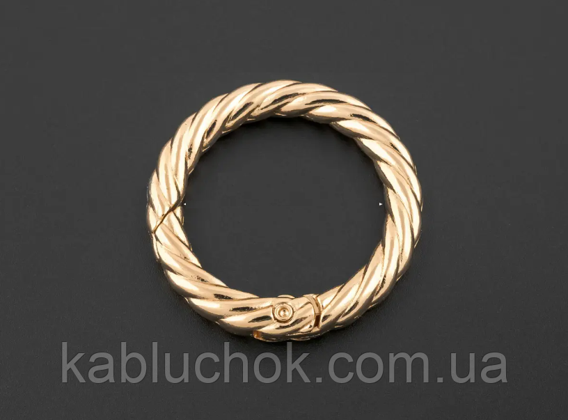 Кільце карабін для сумки 20 мм, золото, фото 1